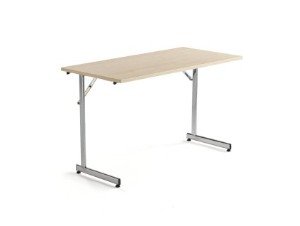 Conference table Claire, 1200x600 mm, birch laminate/chrome