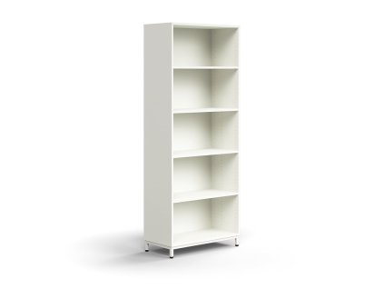QBUS Bücherregal, 4 Regale, auf Beinen, 2020x800x400 mm, weiß