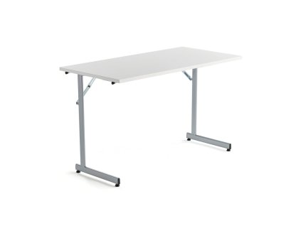 Conference table Claire, 1200x600 mm, white laminate/grey