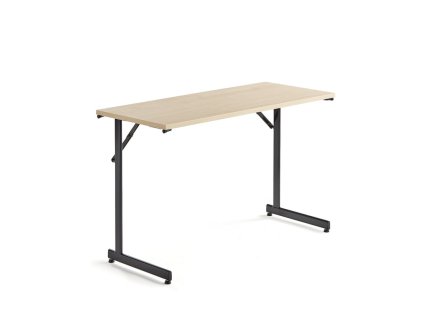 Conference table Claire, 1200x500 mm, birch laminate/black