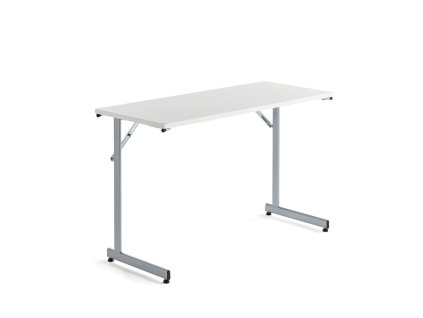 Conference table Claire, 1200x500 mm, white laminate/grey