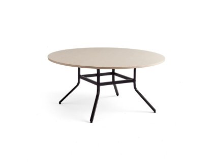 VARIOUS Tisch, Ø1600 mm, Höhe 740 mm, schwarz, Birke