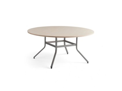 VARIOUS Tisch, Ø1600 mm, Höhe 740 mm, Silber, Birke