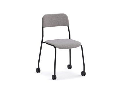 ATTEND Stuhl, mit Rollen, schwarz, beige