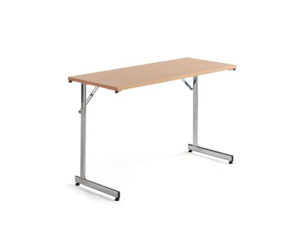 Conference table Claire, 1200x500 mm, beech laminate/chrome