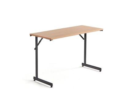 Conference table Claire, 1200x500 mm, beech laminate/black