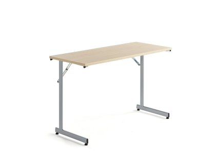 Conference table Claire, 1200x500 mm, birch / gray