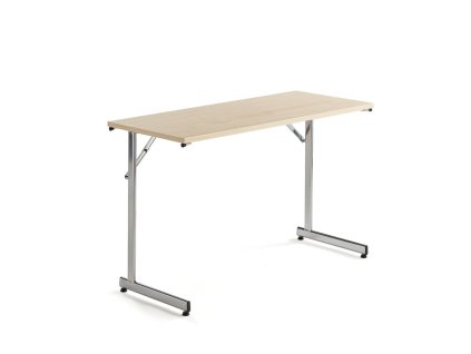 Conference table Claire, 1200x500 mm, birch laminate/chrome