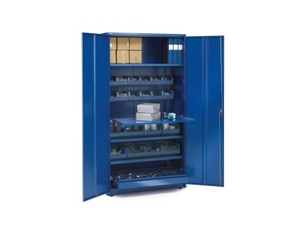 Workshop tool cabinet Supply with mech. lock, 1900x1020x500 mm, blue