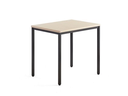 QBUS table, 800x600 mm, black, birch