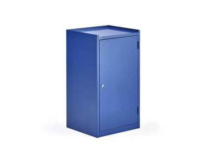 Small metal cabinet SERVE, 1 drawer, 900x500x450 mm, blue