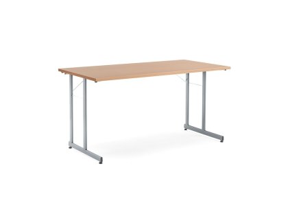 Conference table Claire, 1400x700 mm, beech laminate/grey