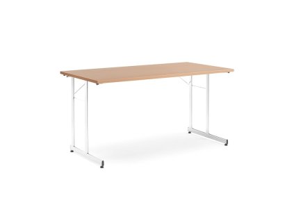 Conference table Claire, 1400x700 mm, beech laminate/chrome