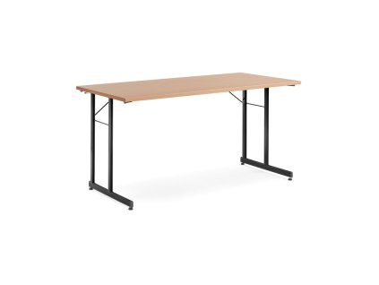 Conference table Claire, 1400x700 mm, beech laminate/black