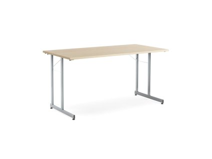 Conference table Claire, 1400x700 mm, birch laminate/grey