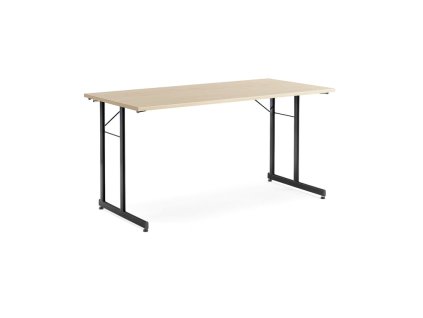 Conference table Claire, 1400x700 mm, birch laminate/black