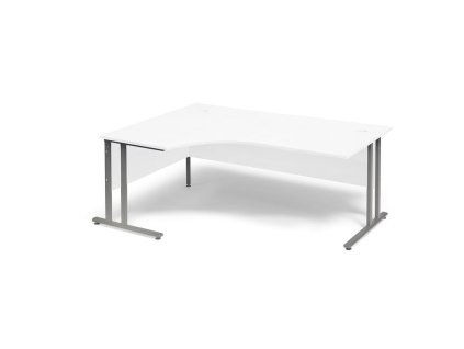 Büroschreibtisch FLEXUS, linke Ecke, 1800x1200 mm, weiß