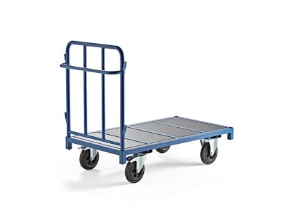 Platform trolley EMBARK, 1300x700 mm, 600 kg, blue