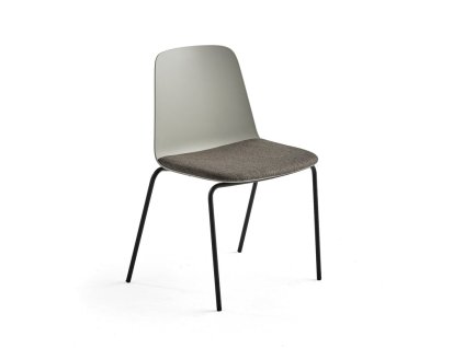 LANGFORD chair, straight legs, grey/brown