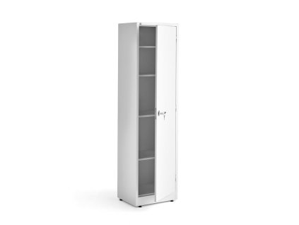 SMART office metal cabinet, 1900x530x400 mm, white