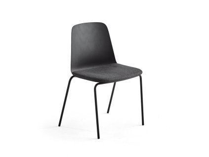 LANGFORD chair, straight legs, black/anthracite