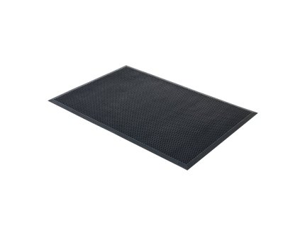 Rubber mat in front of the door HELLO, 900x1500 mm, black