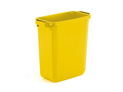 Waste sorting bin OLIVER, volume 60 L, yellow