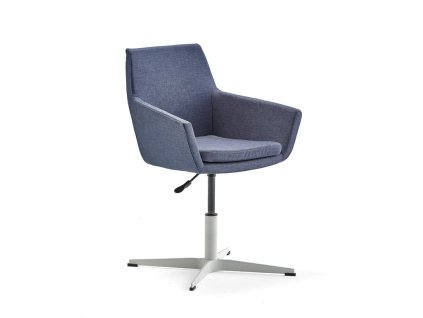 Conference chair FAIRFIELD, white, blue-grey