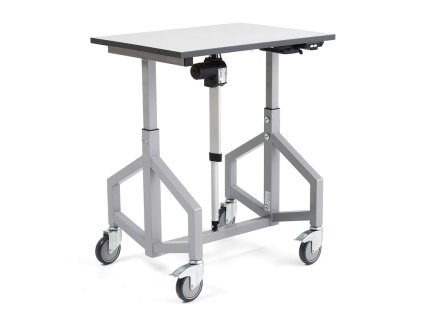 Electric shelf trolley, 800x600x24 mm, gray laminate