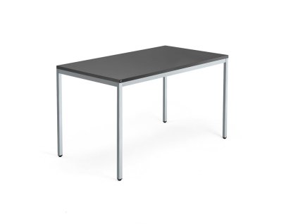 Office desk QBUS, 1400x800 mm, black/silver
