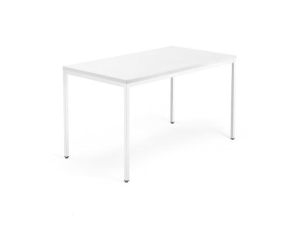 Office desk QBUS, 1400x800 mm, white/white