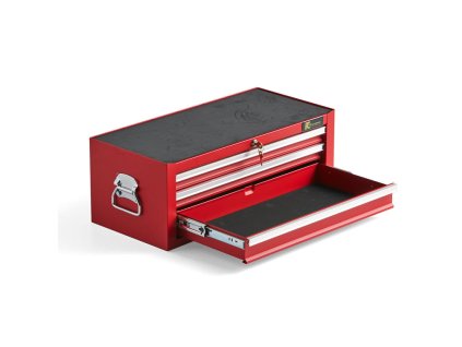Drawer unit for tool trolley REPAIR, 3 drawers, 670x310x250 mm, red
