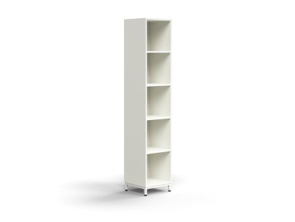 QBUS könyvespolc, 4 polc, lábakon, 2020x400x400 mm, fehér