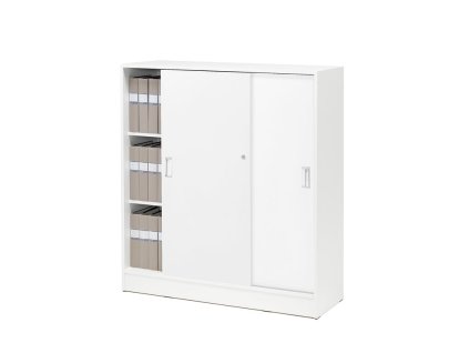 Schrank mit Schiebetüren FLEXUS, 1325x1200x415 mm, weiß