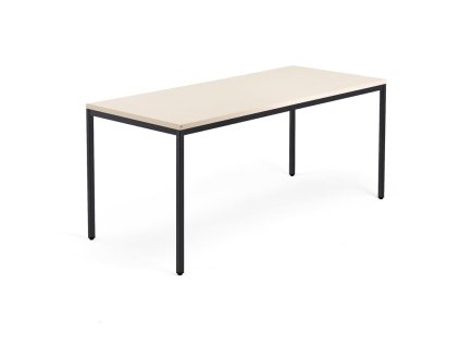 QBUS Büroschreibtisch, 1800x800 mm, Birke/Schwarz