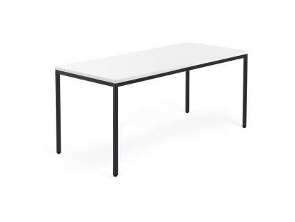 QBUS Büroschreibtisch, 1800x800 mm, weiß/schwarz