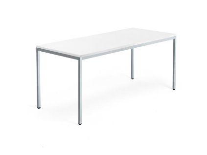 Office desk QBUS, 1800x800 mm, white/silver