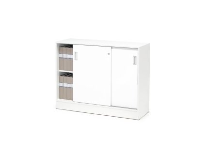 Cabinet with sliding doors FLEXUS, 925x1200x415 mm, white