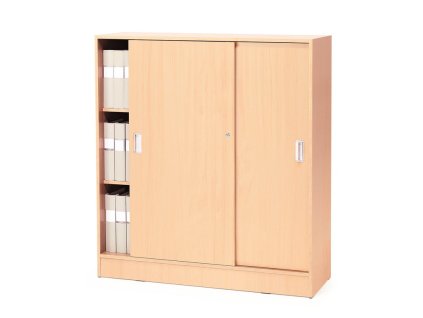 Cabinet with sliding doors FLEXUS, 1325x1200x415 mm, beech