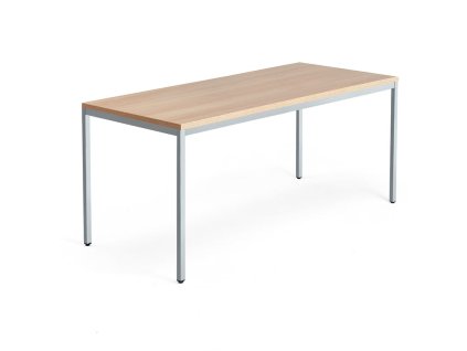 QBUS Büroschreibtisch, 1800x800 mm, Eiche/Silber