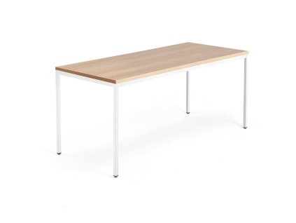 QBUS office desk, 1800x800 mm, oak/white