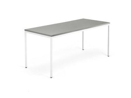 QBUS office desk, classic frame, 1800x800 mm, white, light gray