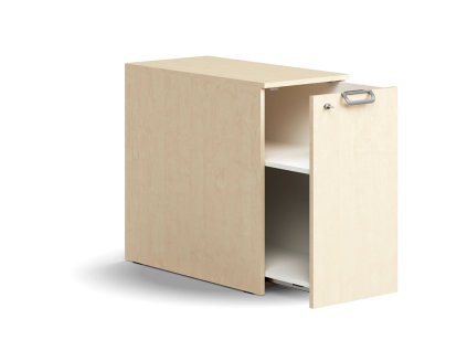 Lockable side cabinet QBUS, right, 740x400x800 mm, birch