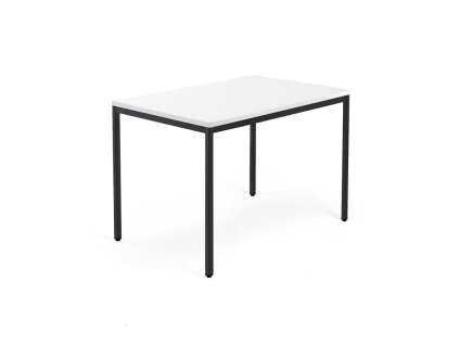 Büroschreibtisch QBUS, 1200x800 mm, weiß/schwarz