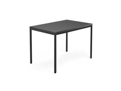 Büroschreibtisch QBUS, 1200x800 mm, schwarz/schwarz