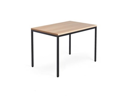 QBUS Büroschreibtisch, 1200x800 mm, Eiche/Schwarz