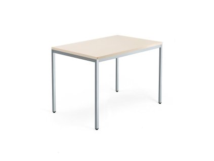Office desk QBUS, 1200x800 mm, birch/silver