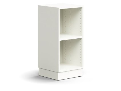 QBUS bookcase, 1 shelf, with plinth, 868x400x400 mm, white