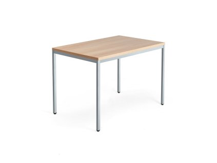 Office desk QBUS, 1200x800 mm, oak/silver