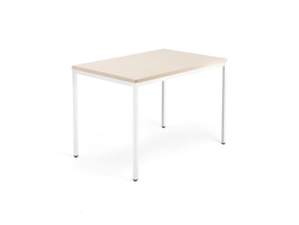 QBUS Büroschreibtisch, 1200x800 mm, Birke/Weiß